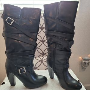 Black high heel Boots Sz 7